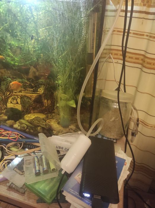 Компресор  для акваріуму на USB Обігрівач для акваріума на USB