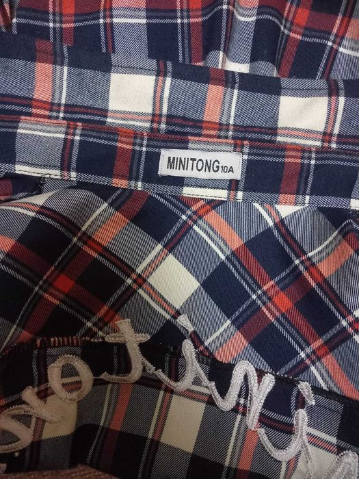 Camisa flanela xadrez, tam.10 anos
