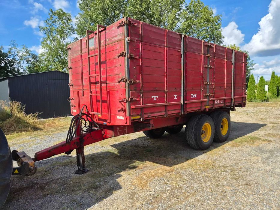 Przyczepa wywrotka TANDEM TIM 12-14 TON trzystronny wywrot wywrotka na 3 strony dyszel resorowany