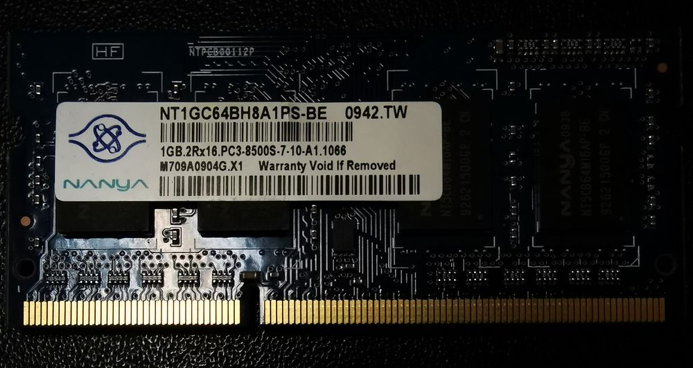 Продам оперативную память для ноутбука DDR3  1gb и 2gb