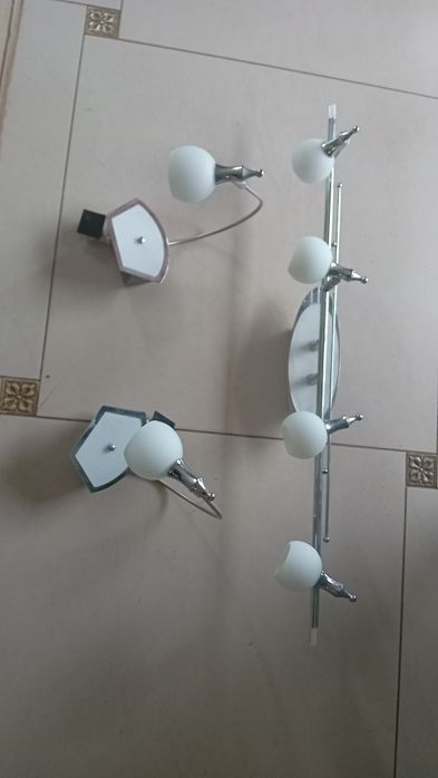Lampy wiszące komplet ,sufitowa i dwa kinkiety