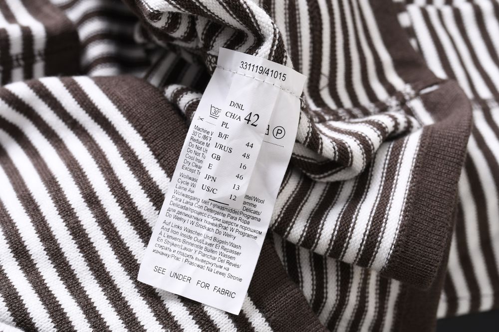 GERRY WEBER rozpinany sweter damski w brązowe paski blezer r. 42