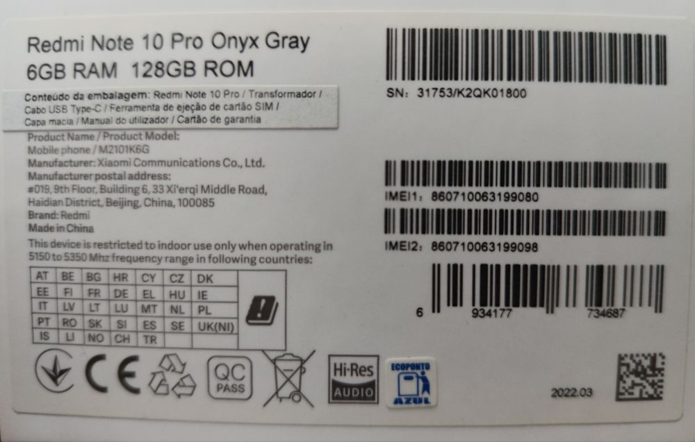 Redmi Note 10 Pro