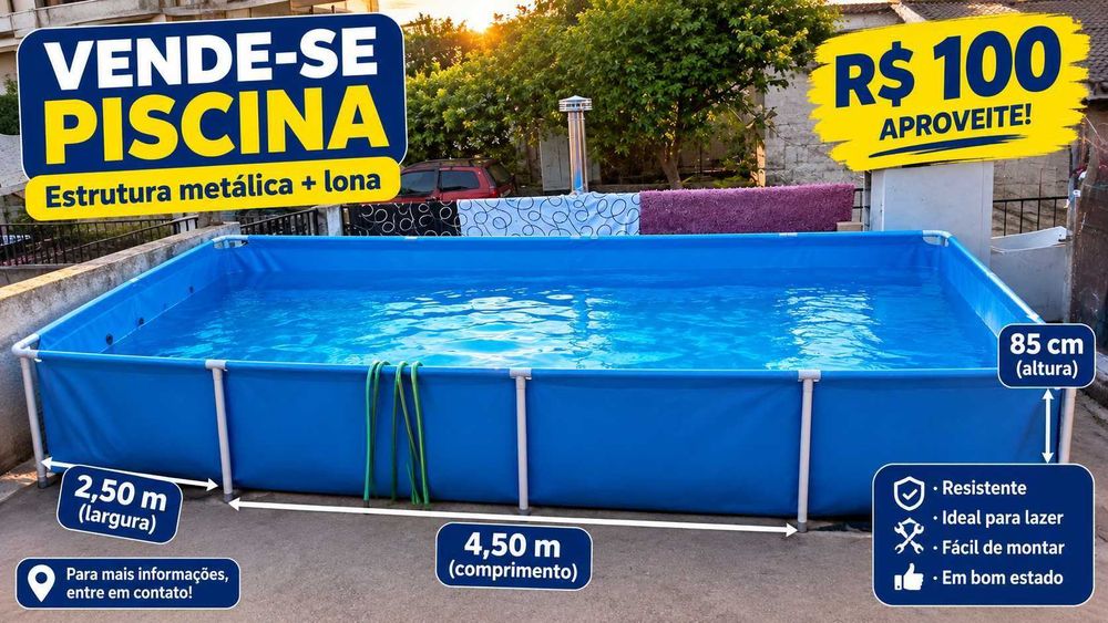 Piscina nova usada 1 vez