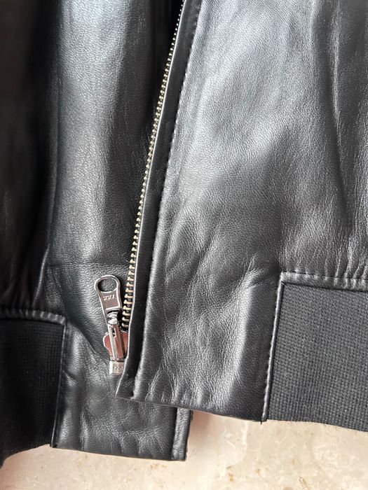 Dwustronna kurtka z miękkiej naturalnej skóry w stylu Gucci