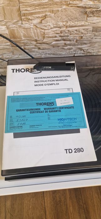 Gramofon Thorens TD 280 | Wkładka Ortofon | Instrukcja + Czyścik Canton