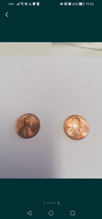 13 Moedas de One Cent USA Abraham Lincoln 1968/1981