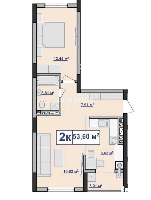 2кім квартира у збудованому будинку  біля парку Шевченка