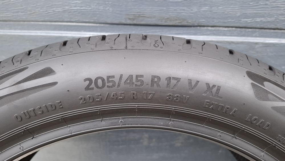 Continental 205/45 R17 2023 NOWE Yaris Fiesta Clio