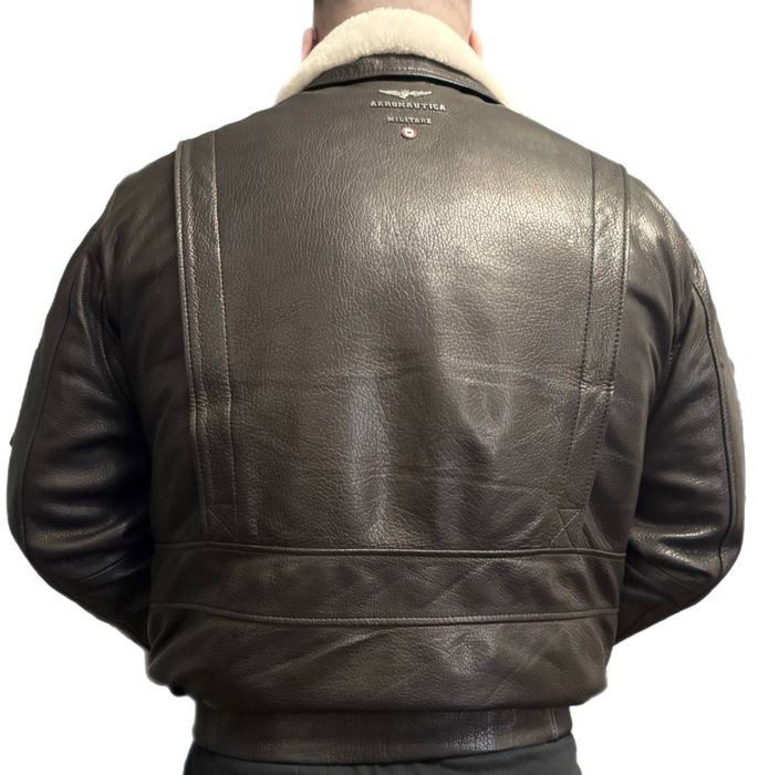 Бомбер  пілот Aeronautica Militare  з натуральноі шкіри з підкладкою