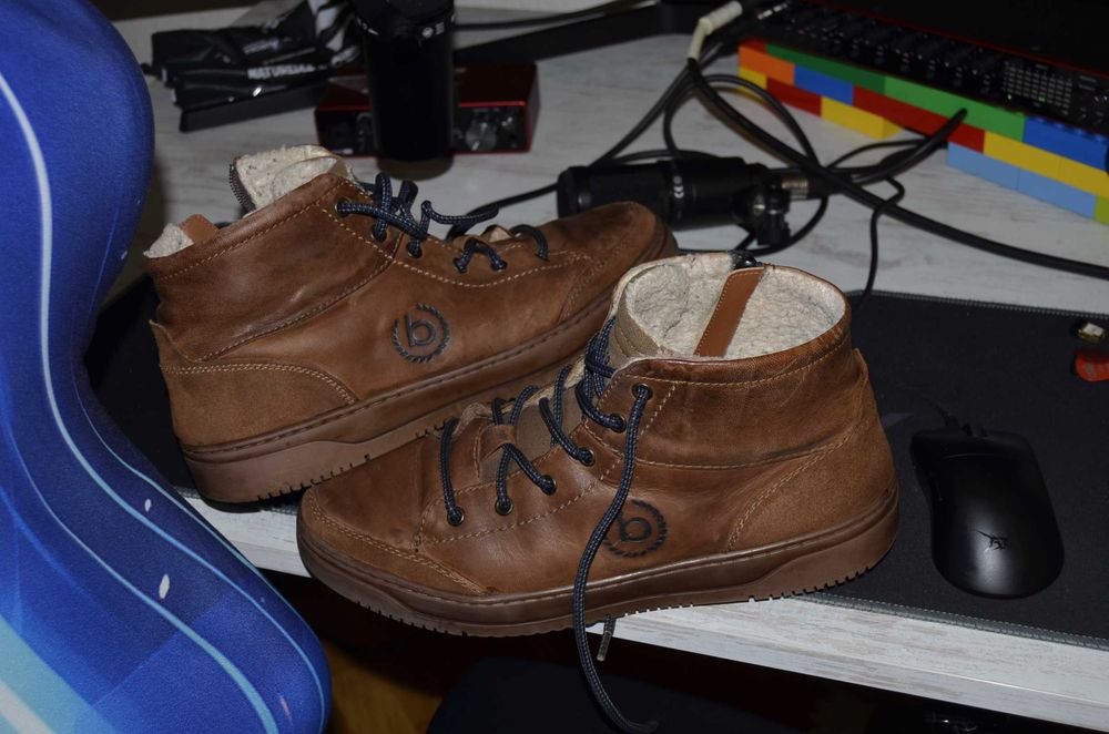 Кожаные зимние ботинки Timberland 45 размера, ботинки бренда Bugatti