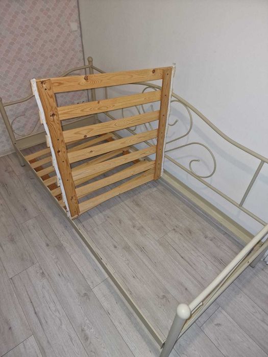 Łóżko Jysk Ringe 90 X 200 cm Kremowe + materac