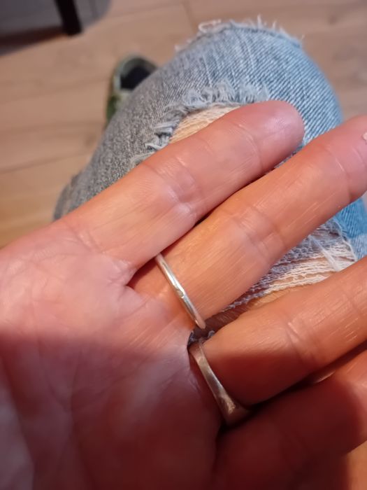 Srebrny pierścionek z bursztynem vintage