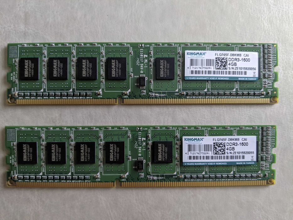 Kingmax 4 GB DDR3 1600 MHz (FLGF65F) - 4 шт. б\у