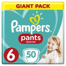 Детские подгузники трусики Pampers pants 6 (13-17кг) 50шт