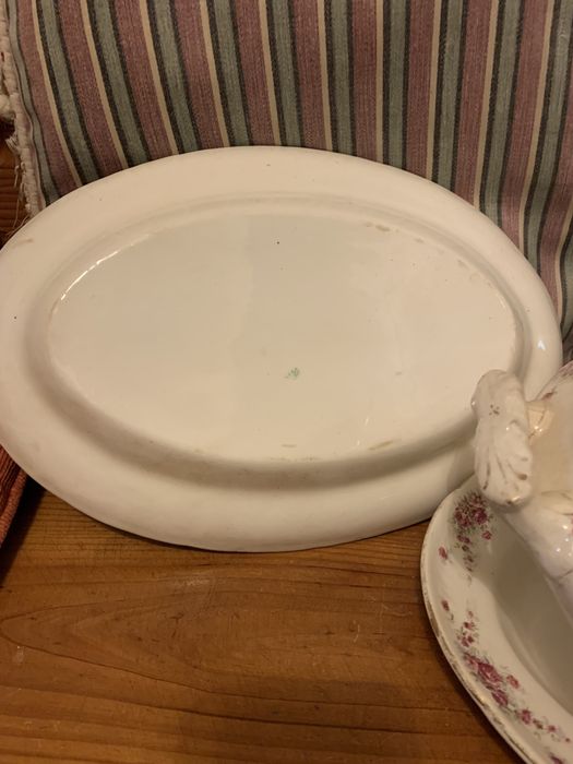 Conjunto terrina com duas travessas loiça antiga