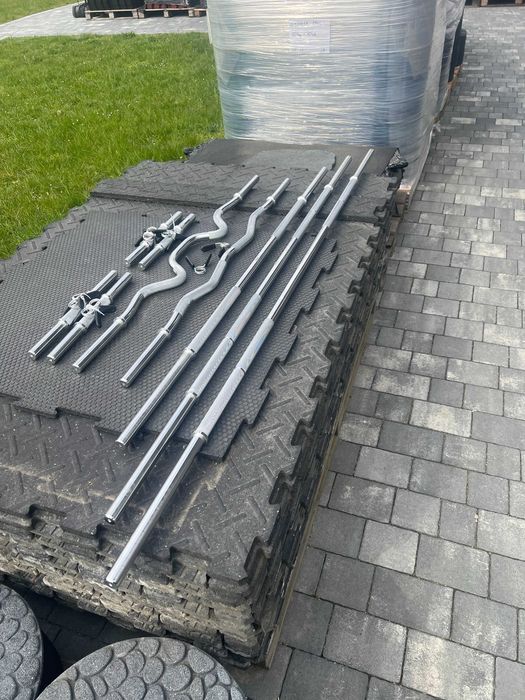 Gryf prosty krótki gładki chromowany SFF 2x 36cm 28mm + zaciski sprężynowe