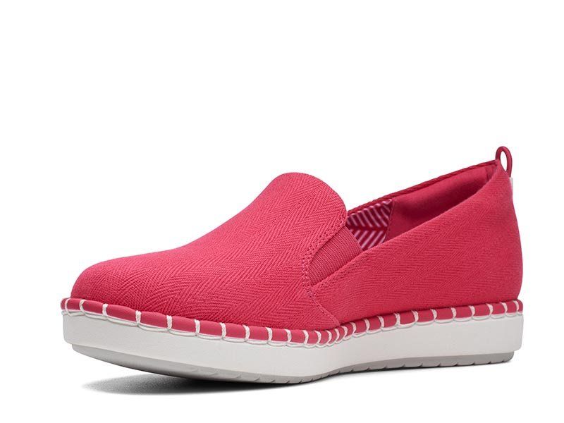 Clarks Baleriny damskie - Step Glow Slip - r 36 - Różowe, tekstylne