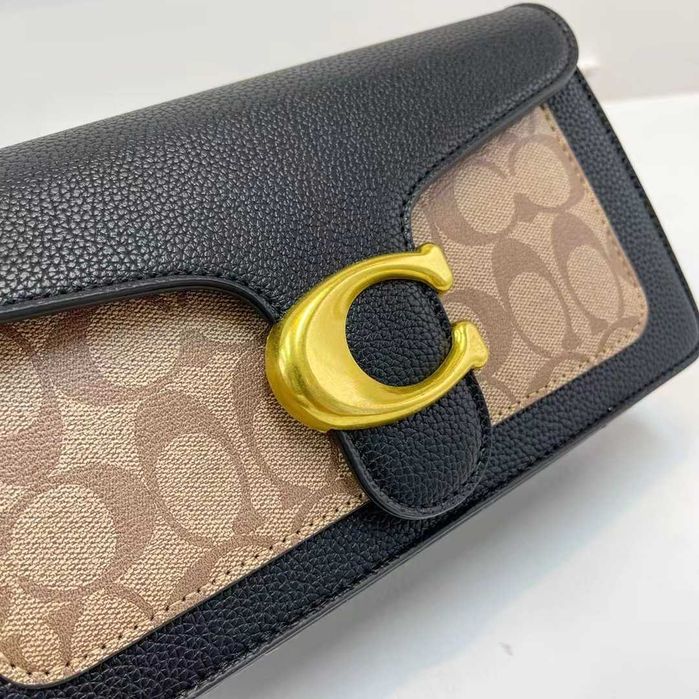 Жіноча сумка COACH Tabby Shoulder Bag With Signature Canvas / Клатч з ремінцем / жіноча сумочка Коуч