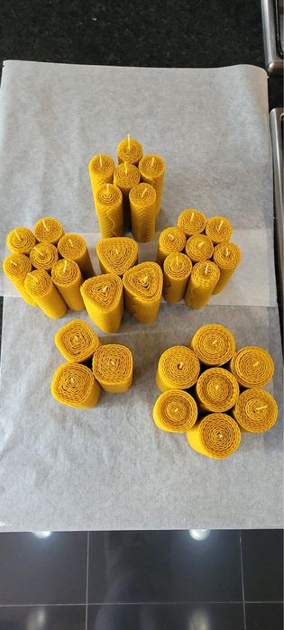 Velas artesanais de cera de abelha