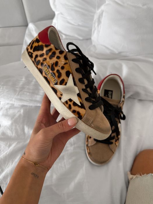 Жіночі кросівки Golden Goose Super Star Leopard голкд гус леопардові