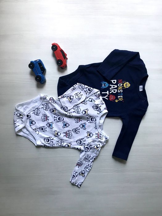 Бодік з довгим рукавом, бодик 3-6 мес, гольфик