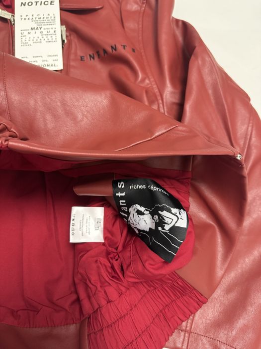 кожаная куртка Enfants Riches Deprimes Erd Leather jacket red M L