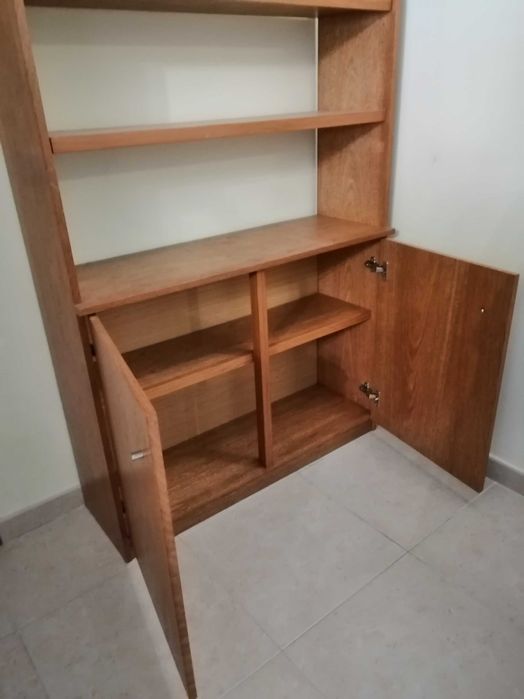 Estante de madeira de cerejeira 1,86cm altura x 1m largura x 33cm