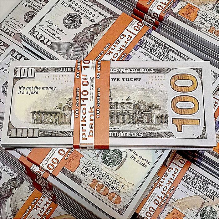 Сувенирные деньги 100$ Банк приколов. Супер цена! (комплект 10 пачек)