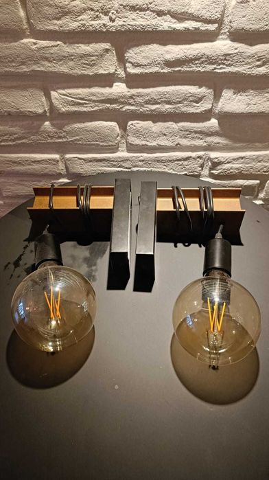 2 Apliques Parede Estilo Industrial - LED Globo Incluídas