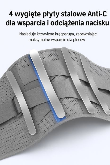 Pas stabilizujący odciążający kręgosłup na ból pleców