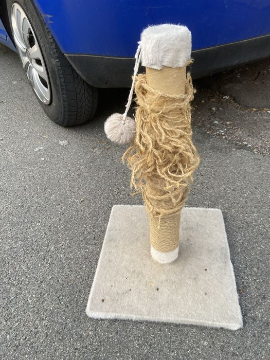 Кігтеточка бу для котика, клітка для хомяка.