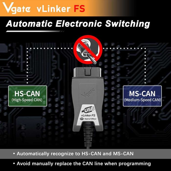 Vgate Vlinker FS USB kabel diagnostyczny Ford Mazda