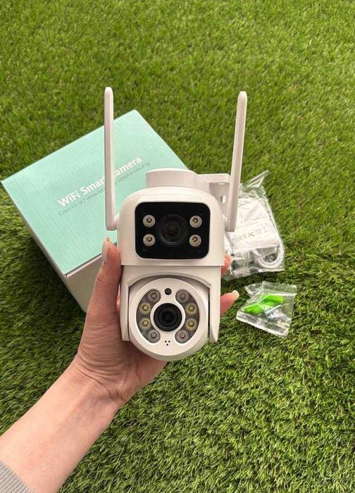 IP Камера видеонаблюдения 6Мп WiFi для улицы поворотная iCsee Q13