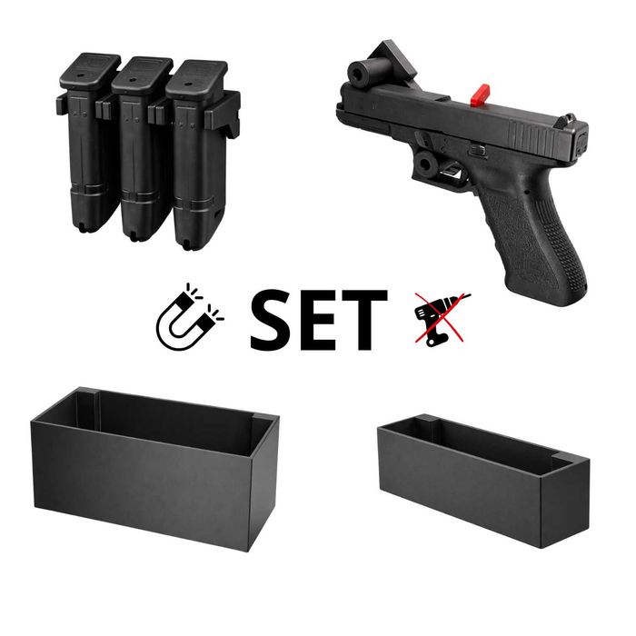 Zestaw organizerów magnetycznych do sejfu – 6 elementów | uchwyty + organizery