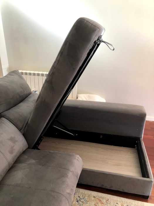 Sofá Chaise Long cinza