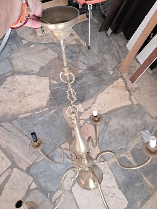 Candeeiro teto dourado - antiguidade423971024221644801