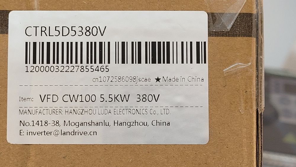 Із 380 на 380 В. 5,5 кВт Частотний перетворювач 5,5 кВт Landrive CW 10