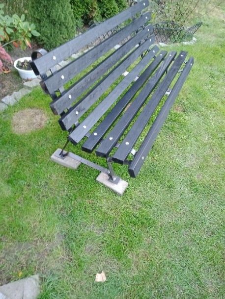 Ławka drewniana PRL