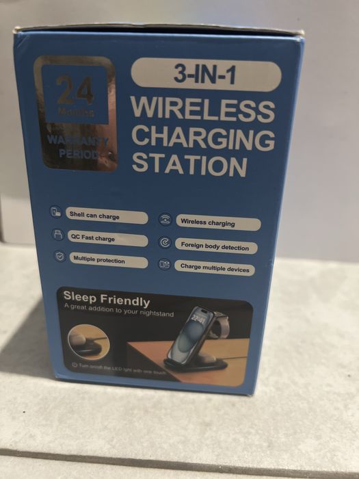 Бездротова зарядна станція 3-в-1 для iPhone, Watch, AirPods