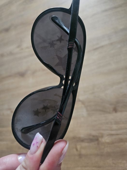 Stylowe okulary aviator z gwiazdami