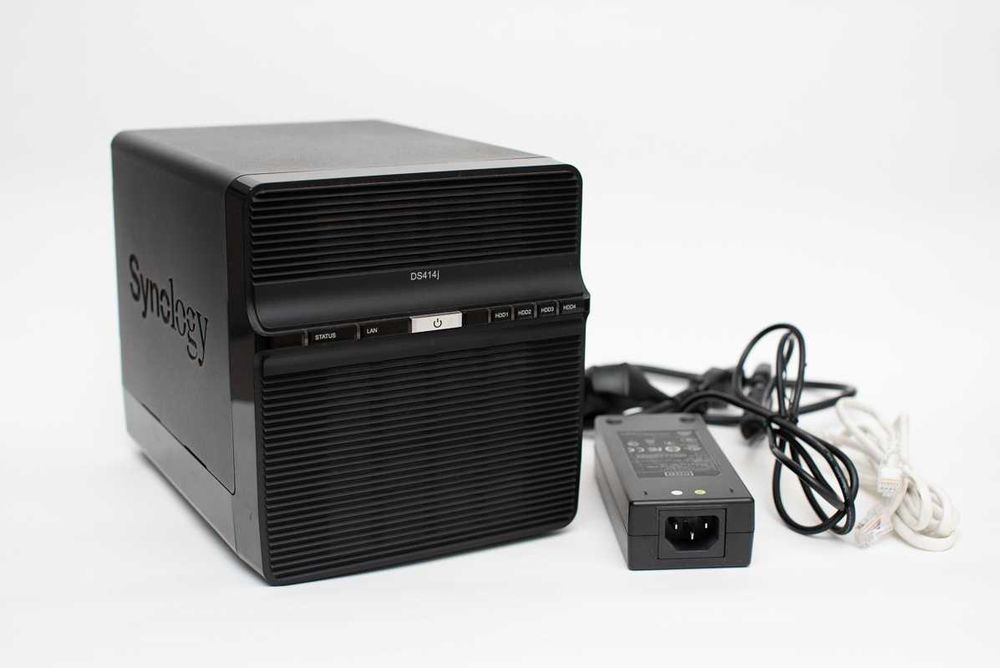 Synology DS414j serwer NAS 4-bay - 100% sprawny, pełny zestaw