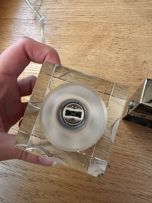 Mark Slojd Sweden lampa wisząca pojedyncza sredbrna szkło