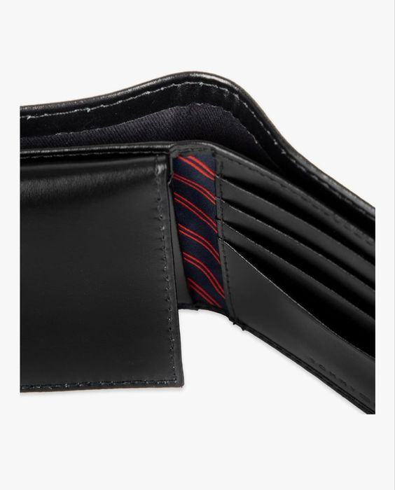 Гаманець чоловічий  чорний шкіряний Tommy Hilfiger