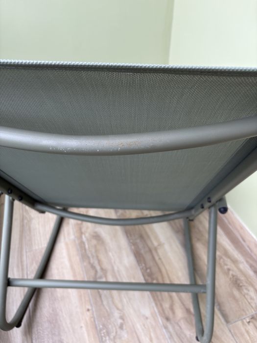 Cadeirão baloiço metal verde kaki Lyco Naterial