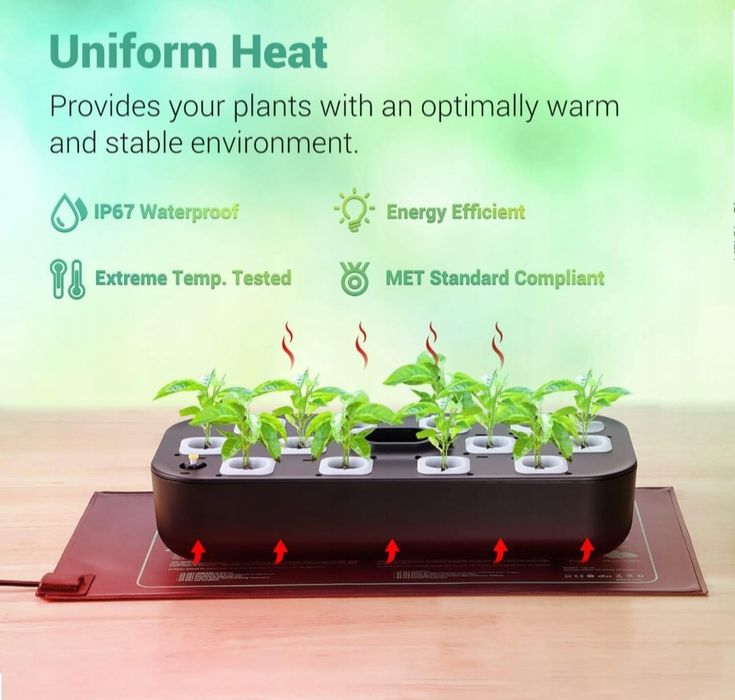 LERWAY Mata grzewcza 30w z termostatem pod rośliny nasiona do szklarni