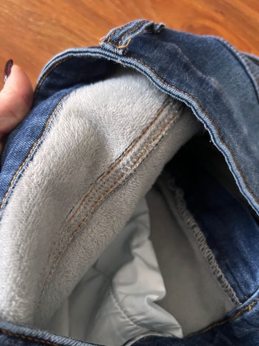 Нові жіночі джинси кльош на хутрі розмір XL