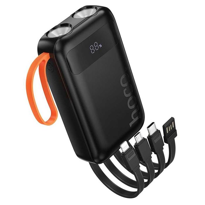Powerbank Hoco 10000 mAh 2A z wbudowanymi kablami
