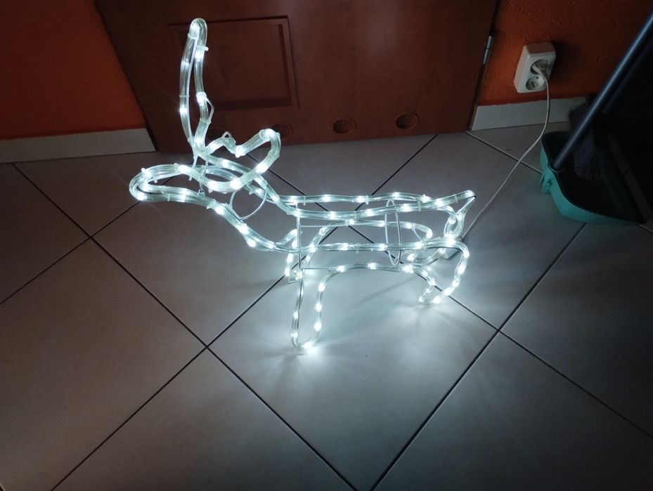 Jeleń neon świąteczny