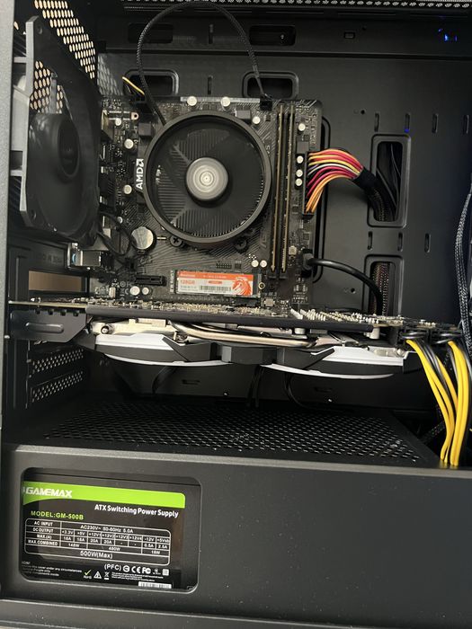 Компʼютер R5 3600,A520,16ram, m.2 128 gb,hdd 500 gb,RX590 8gb